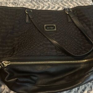 Nicole Miller Textured Black Tote